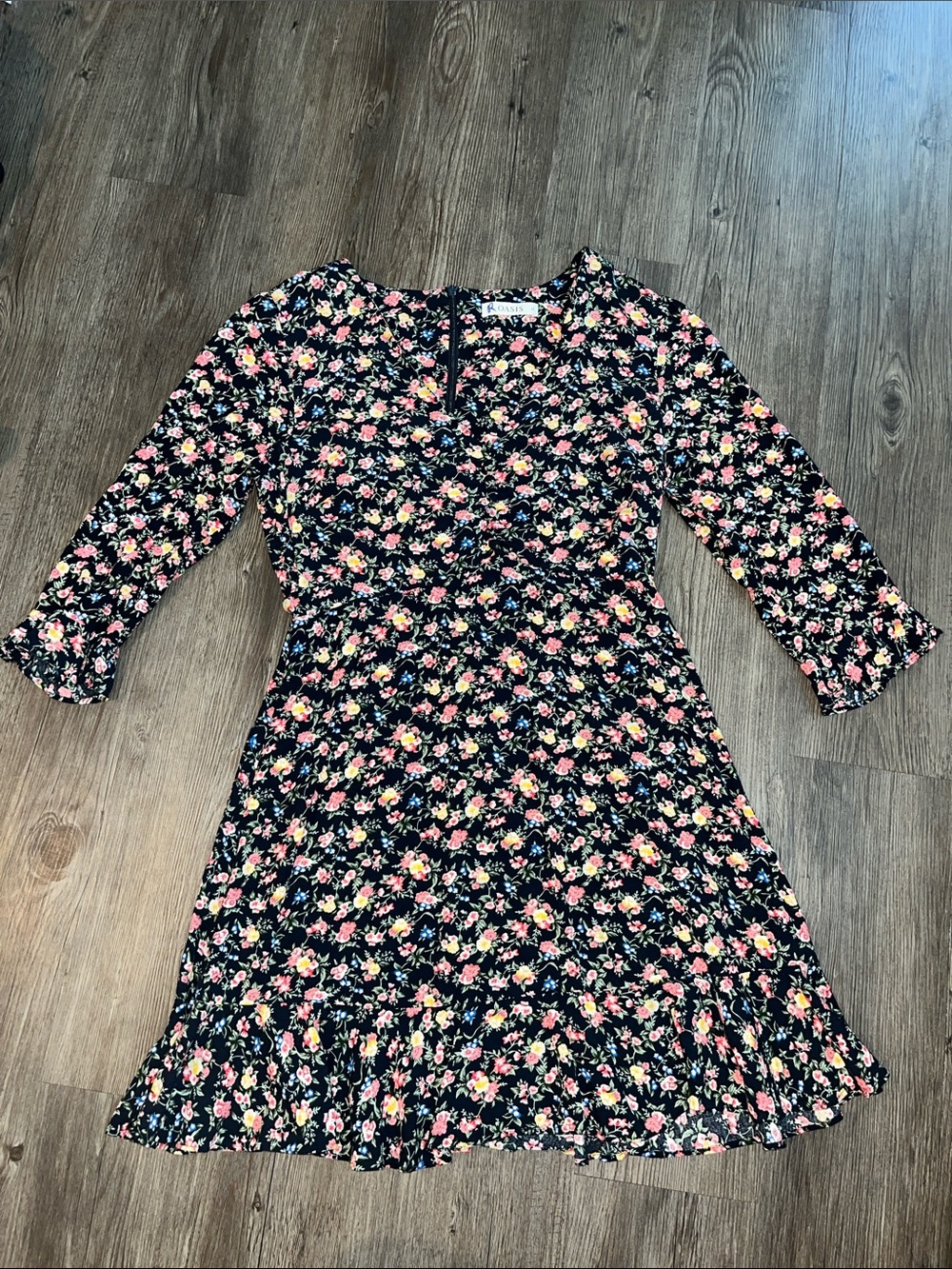 OASIS Floral Ruffle Hem Dress